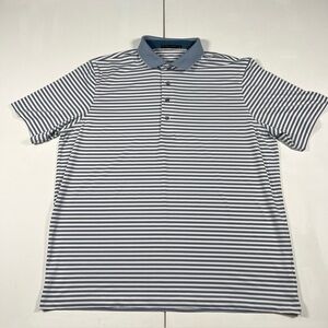 Greyson Polo Shirt Gray Striped Wolf Golf Performance Men’s XL